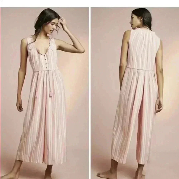 Anthropologie Striped Lounge Romper Size Large - Picture 6 of 7
